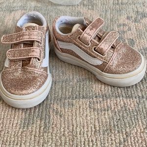 Vans Pink Glitter toddler shoes size 3